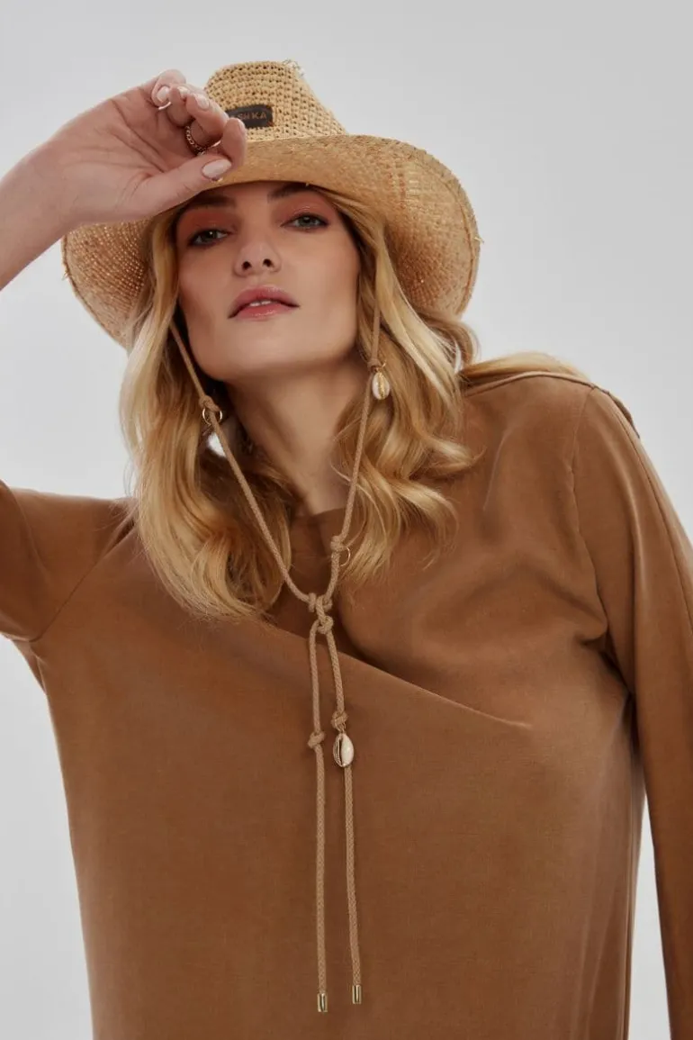 Hats<CULT MIA STRAW NATURAL COWBOY HAT Beige