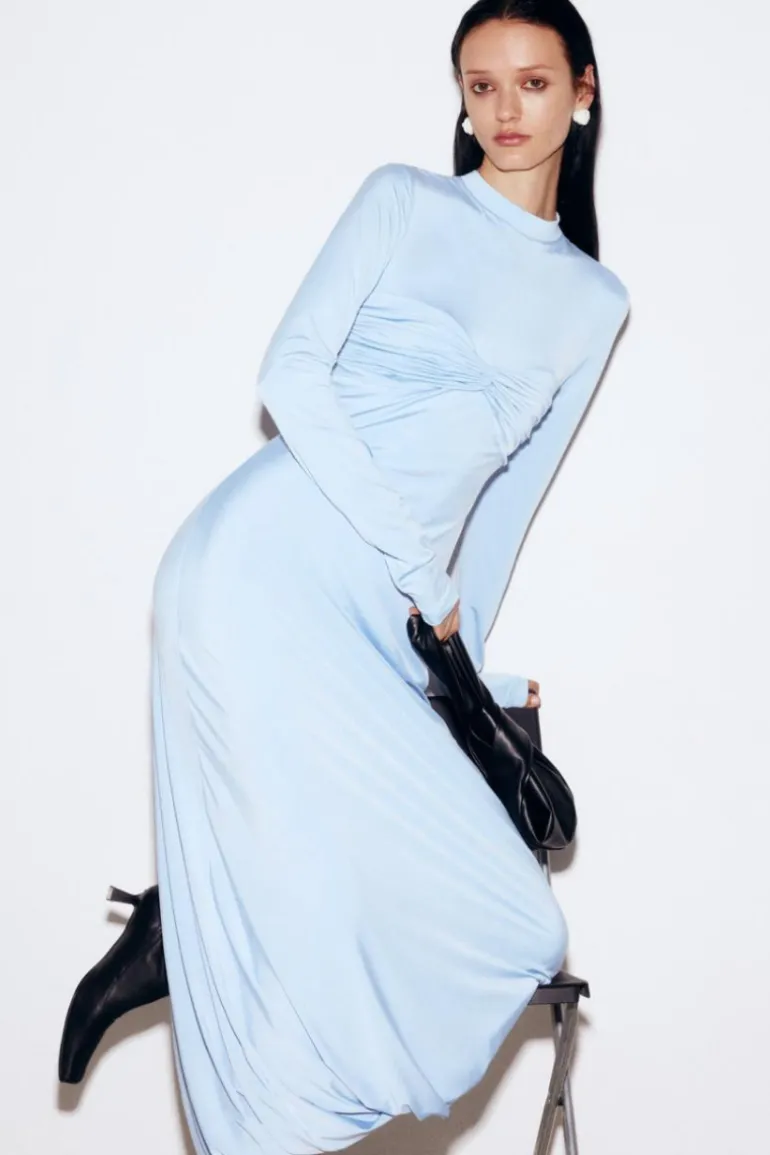 Dresses | Midi Dresses<CULT MIA STRETCH-JERSEY MIDI LIGHT DRESS Blue