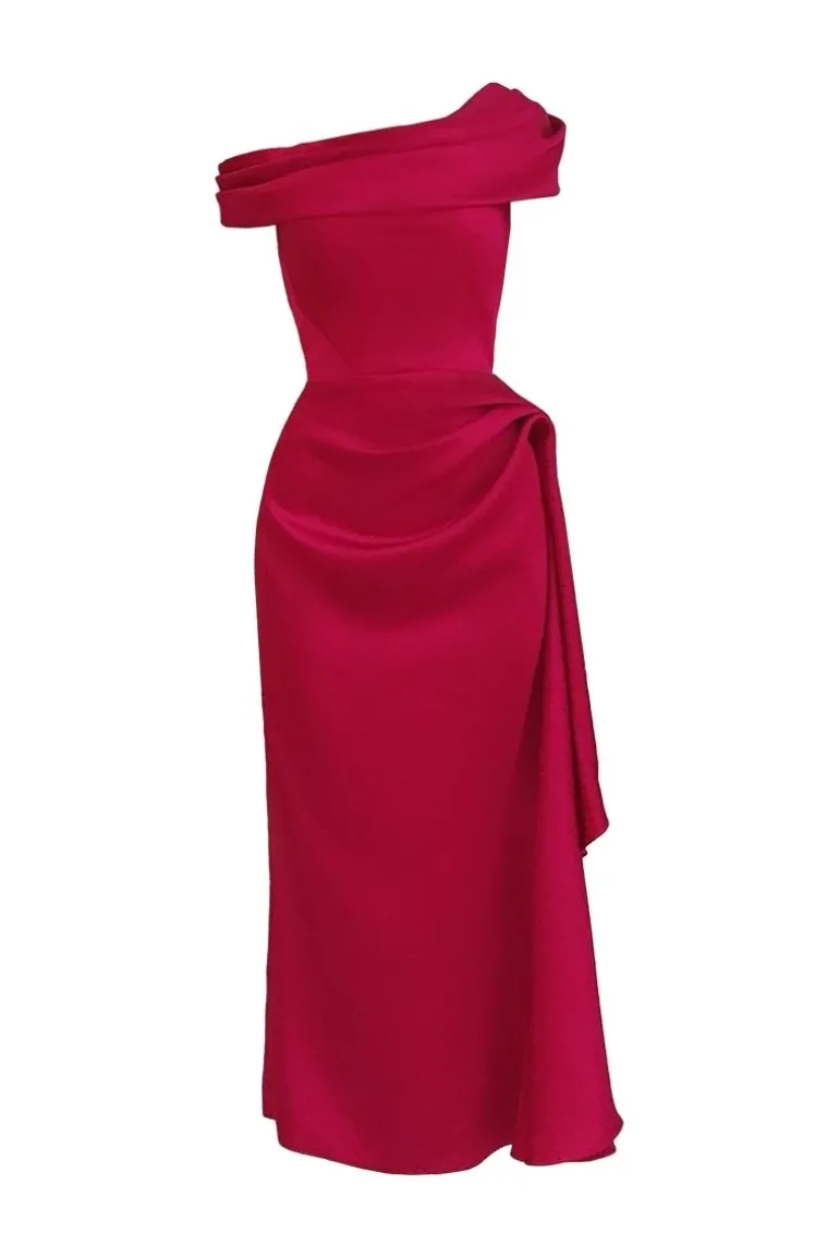 Dresses<CULT MIA STYLIZED SILK MAXI DRESS Pink