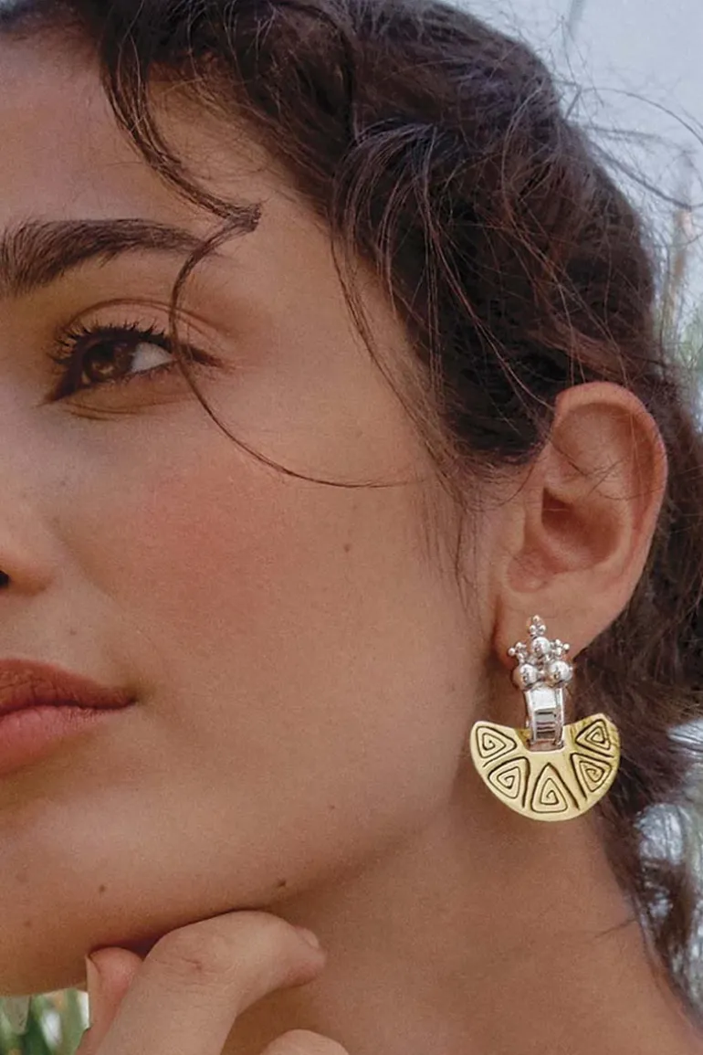 Earrings<CULT MIA SULLA LUNA MIX EARRINGS Gold & Silver