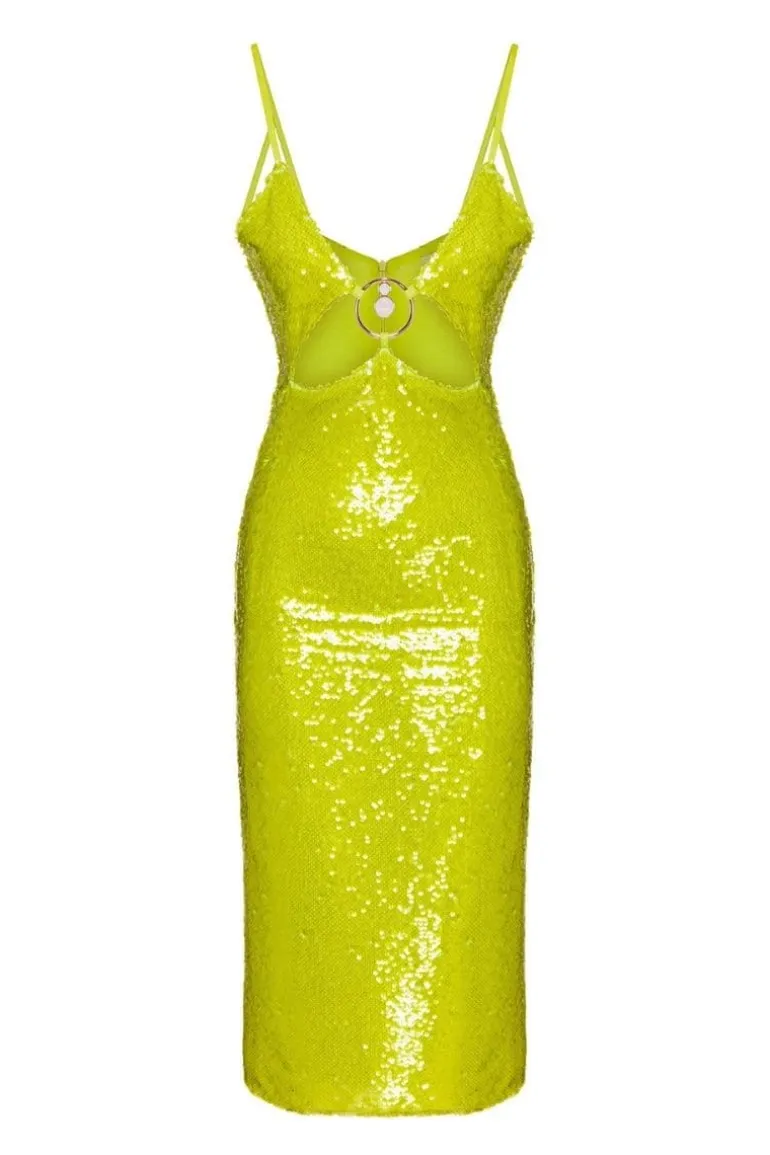 Dresses | Midi Dresses<CULT MIA SURI GREEN SEQUIN DRESS Lime