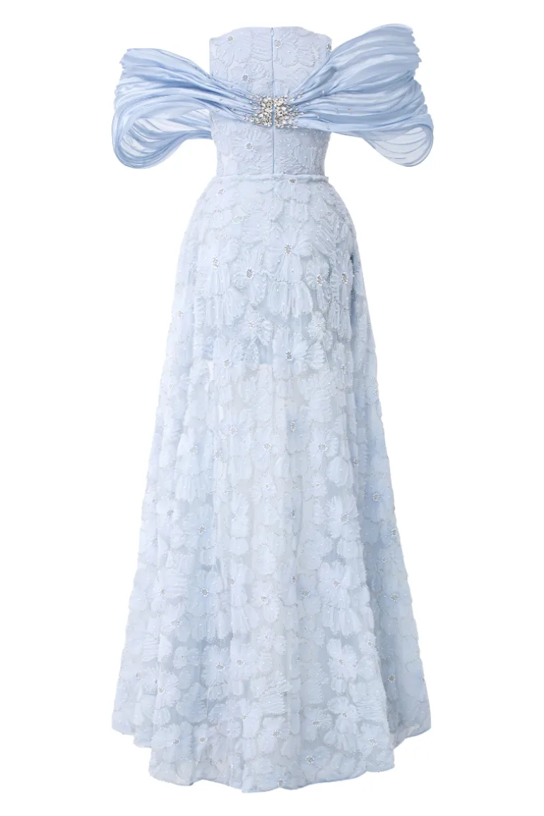 Dresses | Mini Dresses<CULT MIA SUSAN 3D FLORAL LACE MIX CORAL DRESS Blue