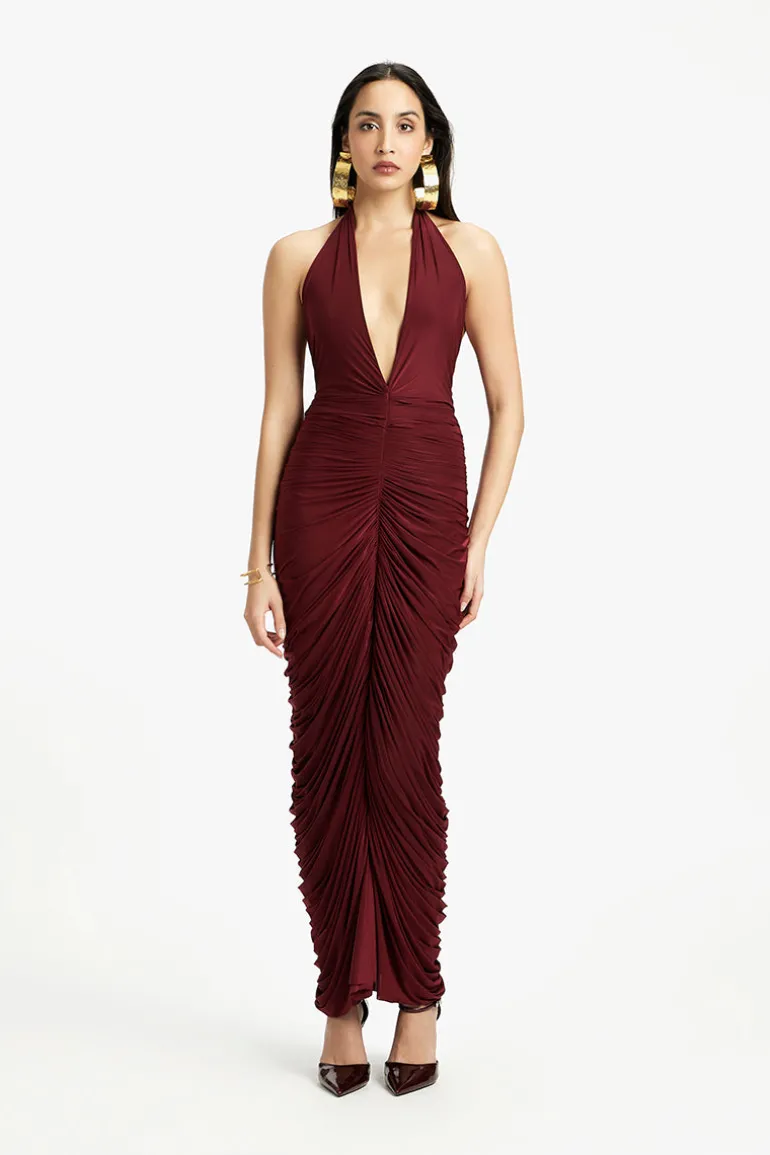 Dresses | Midi Dresses<CULT MIA SUSAN V NECK MAXI DRESS Maroon