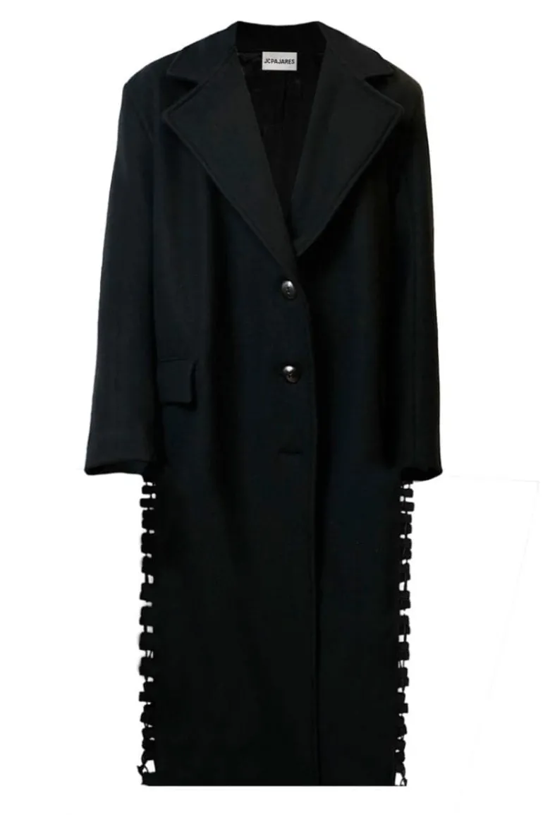 Coats<CULT MIA TAILORED COAT WITH SIDE SLITS Black