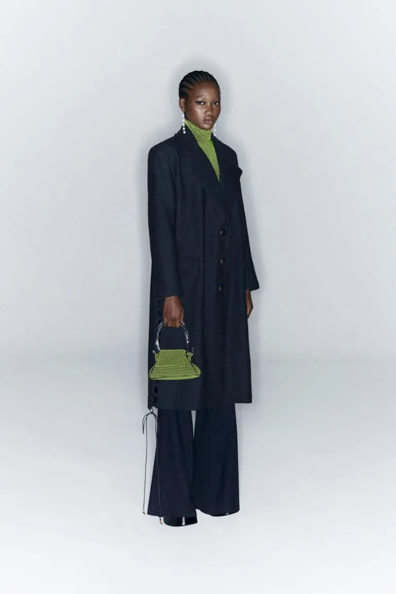 Coats<CULT MIA TAILORED COAT WITH SIDE SLITS Black