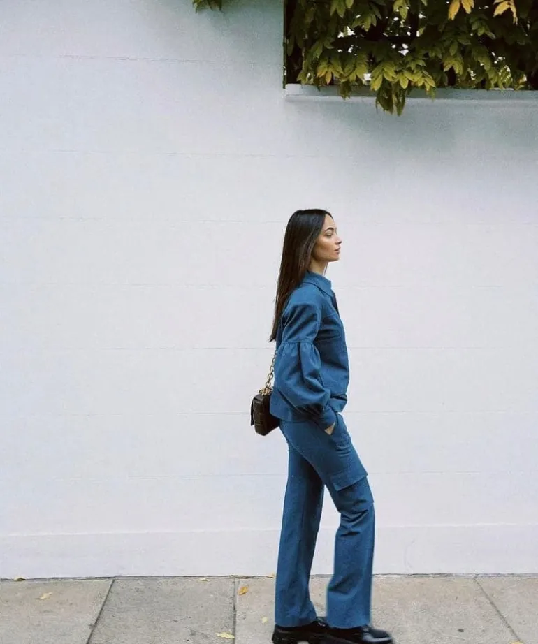 Pants<CULT MIA TAILORED HIGH-RISE WOOL BLEND TROUSERS Blue