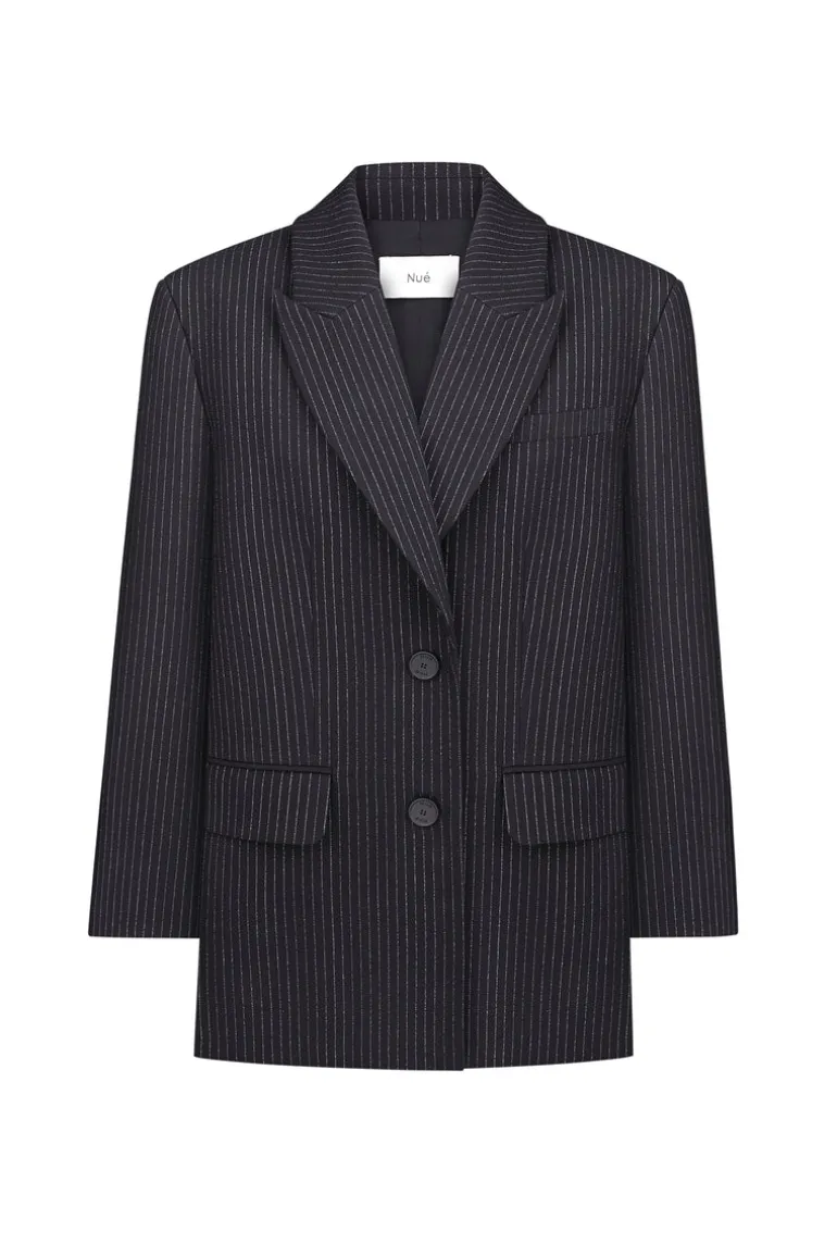 Blazers<CULT MIA TAILORED PINSTRIPED BLAZER Black
