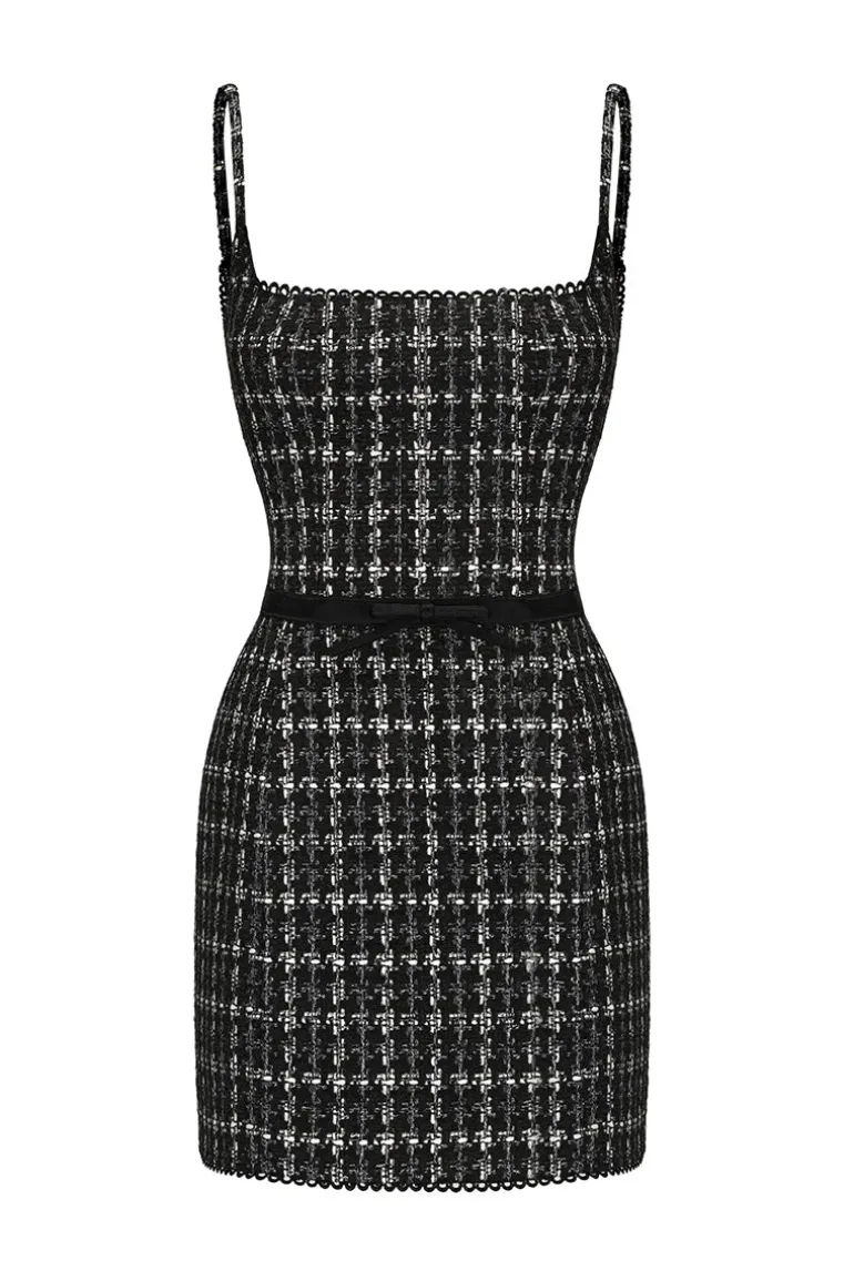 Dresses | Mini Dresses<CULT MIA TALIA TWEED DRESS Black and White