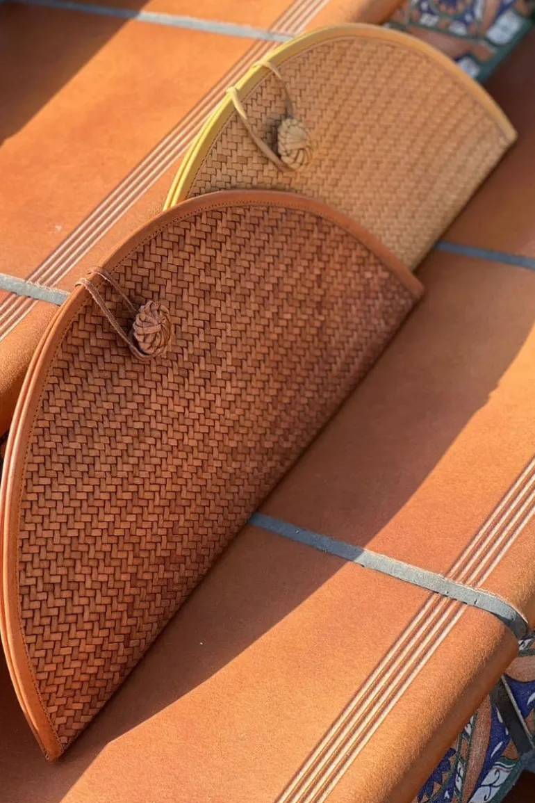 Clutch Bags<CULT MIA LA BARCA LEATHER CLUTCH Tan