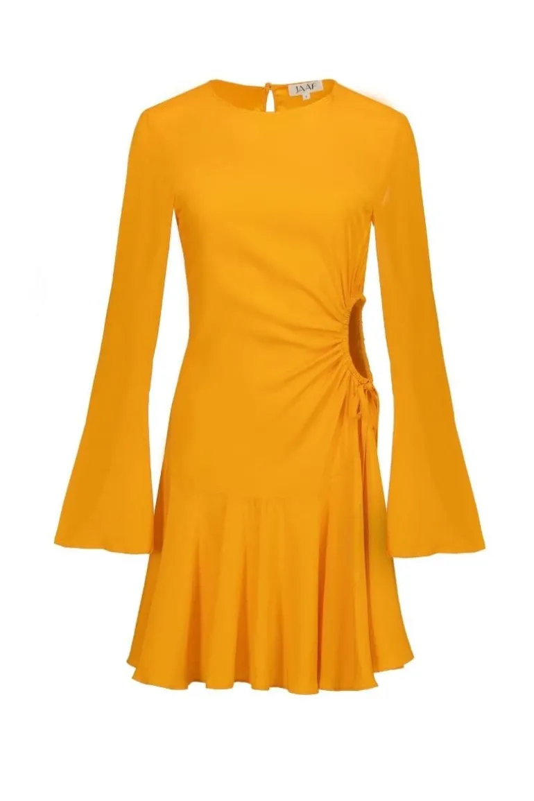 Dresses | Midi Dresses<CULT MIA TANGERINE CUTOUT SILK DRESS Tangerine Orange