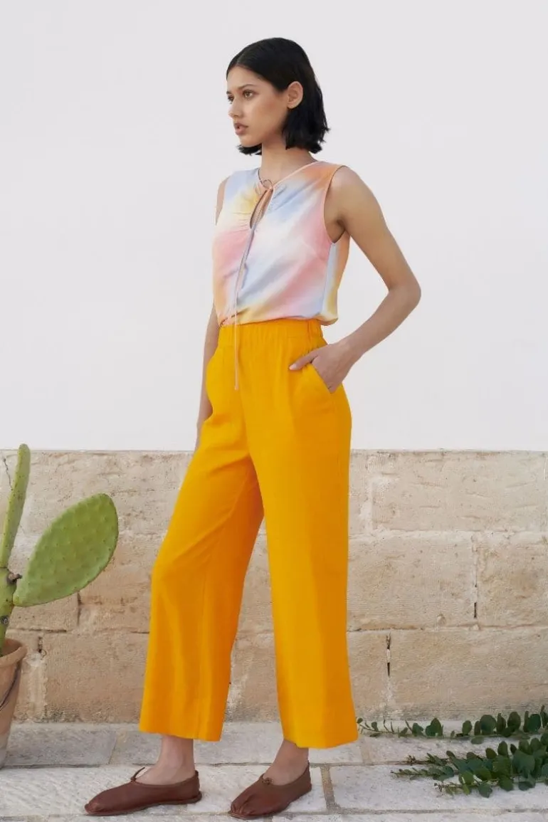 Pants<CULT MIA TANGERINE STRAIGHT-LEG PANTS Tangerine Orange