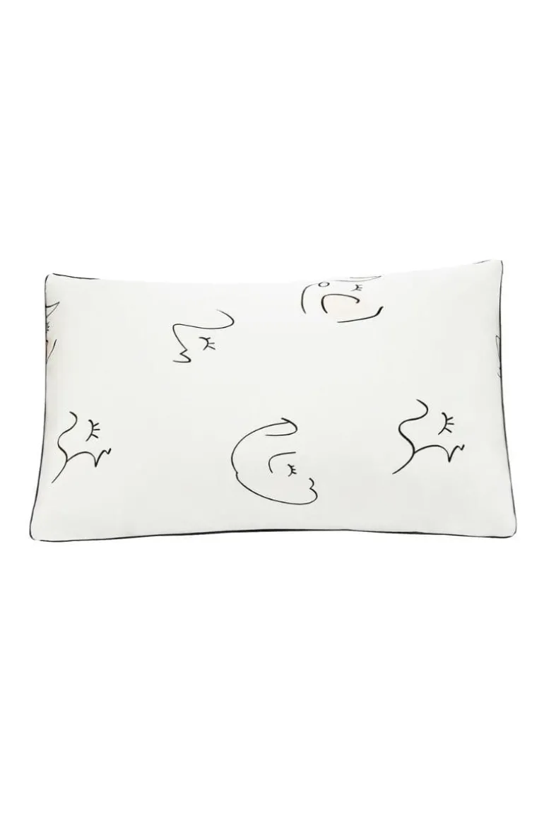 Home<CULT MIA THE DREAM SILK PILLOWCASE - WHITE