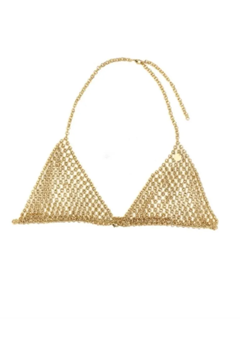 Tops<CULT MIA THE CHAIN BRA Gold