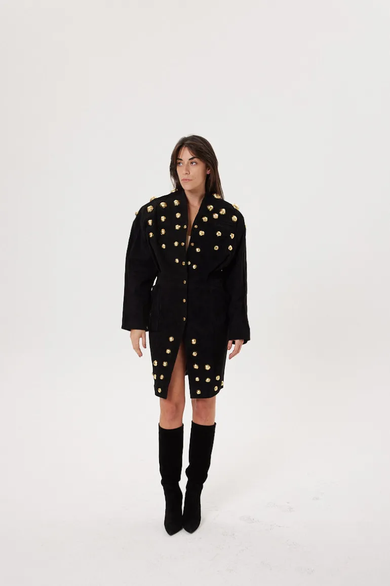 Coats<CULT MIA THE GOLDEN METEORITE COAT Black