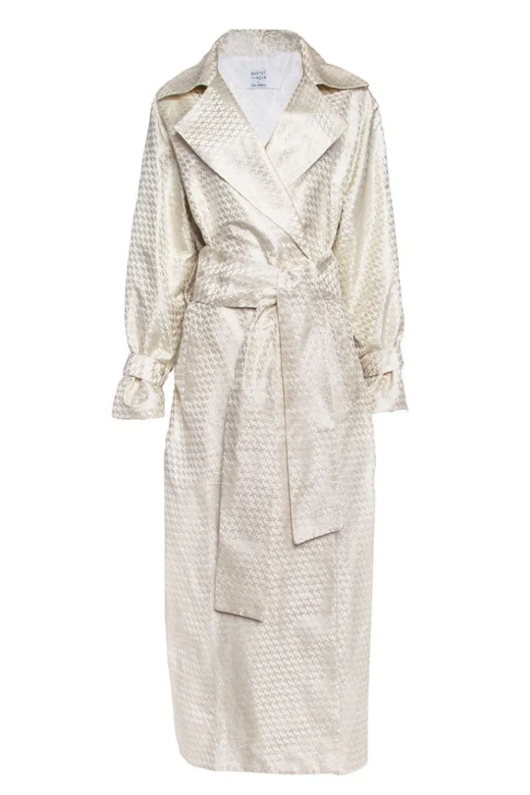 Coats<CULT MIA THE MAE CREAM TRENCH COAT Cream White