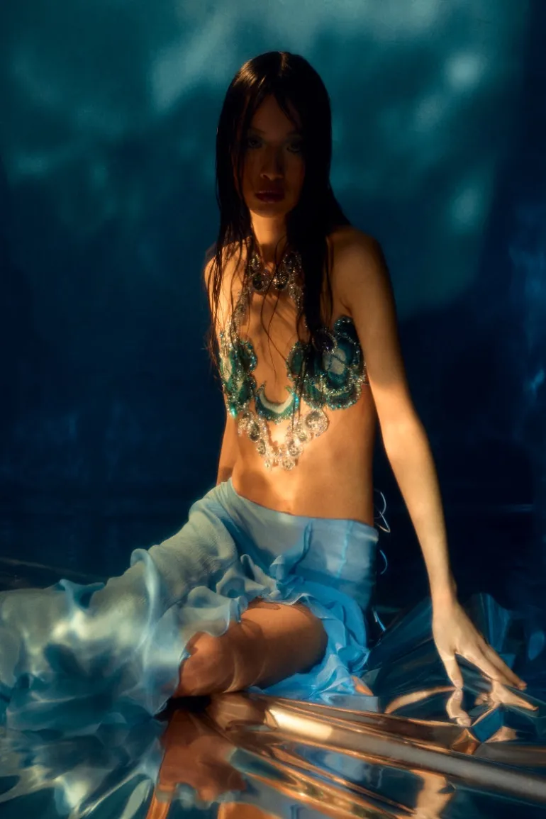 Tops<CULT MIA THE ONI TOP Turquoise