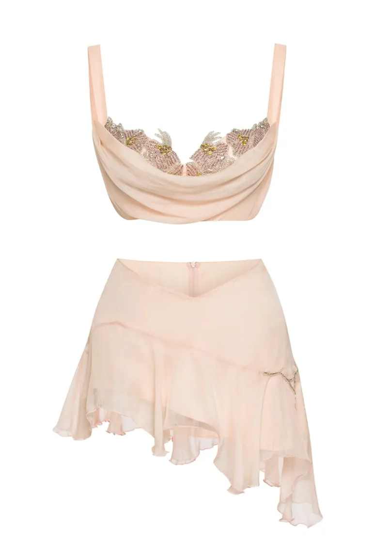 Outfit Sets<CULT MIA THE SAKURA TOP AND SKIRT SET Baby Pink