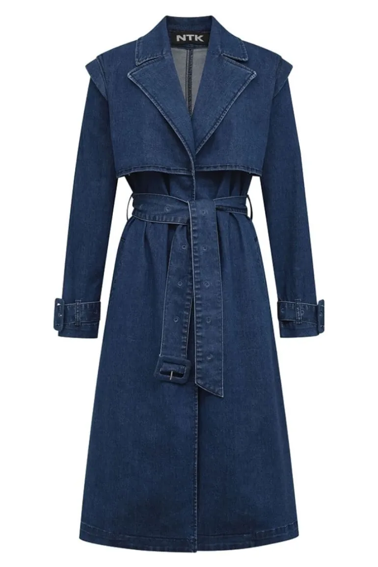 Coats<CULT MIA TIVOLI ATLANTIC AVE DENIM TRENCH COAT Atlantic Ave.