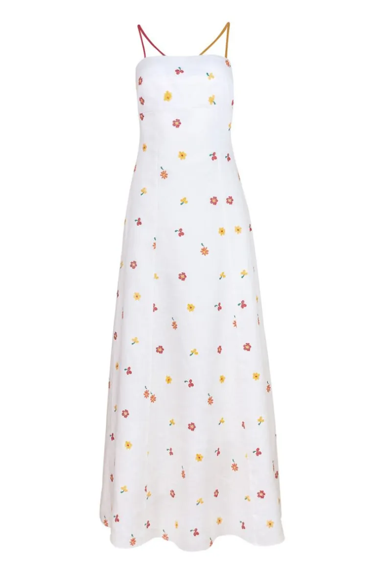 Dresses<CULT MIA TOMATE CHERRY RAINBOW MAXI DRESS Embroidery Cherry Tomate