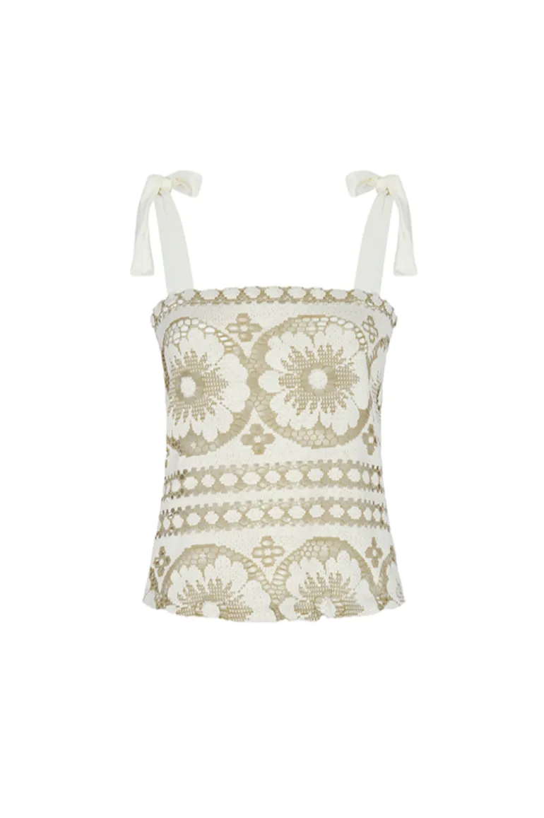 Tops<CULT MIA TOP IN AMORE White