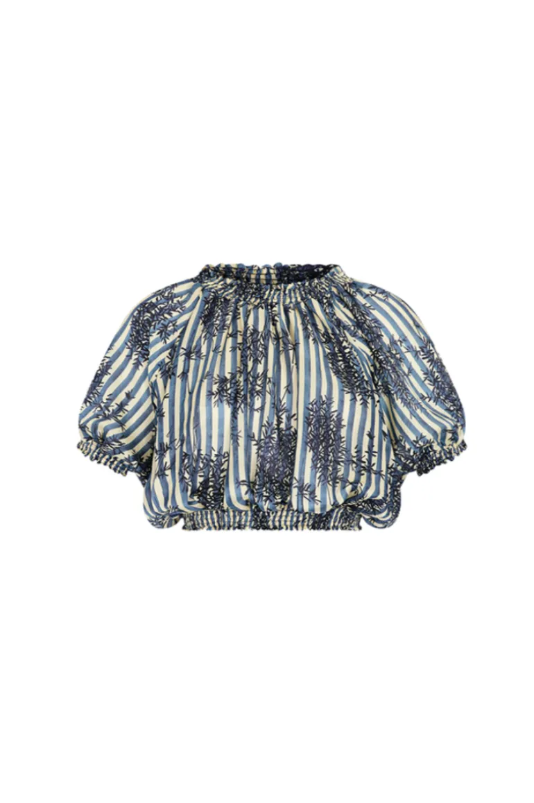 Tops<CULT MIA TOP IN MANDARIN Print Blue & White
