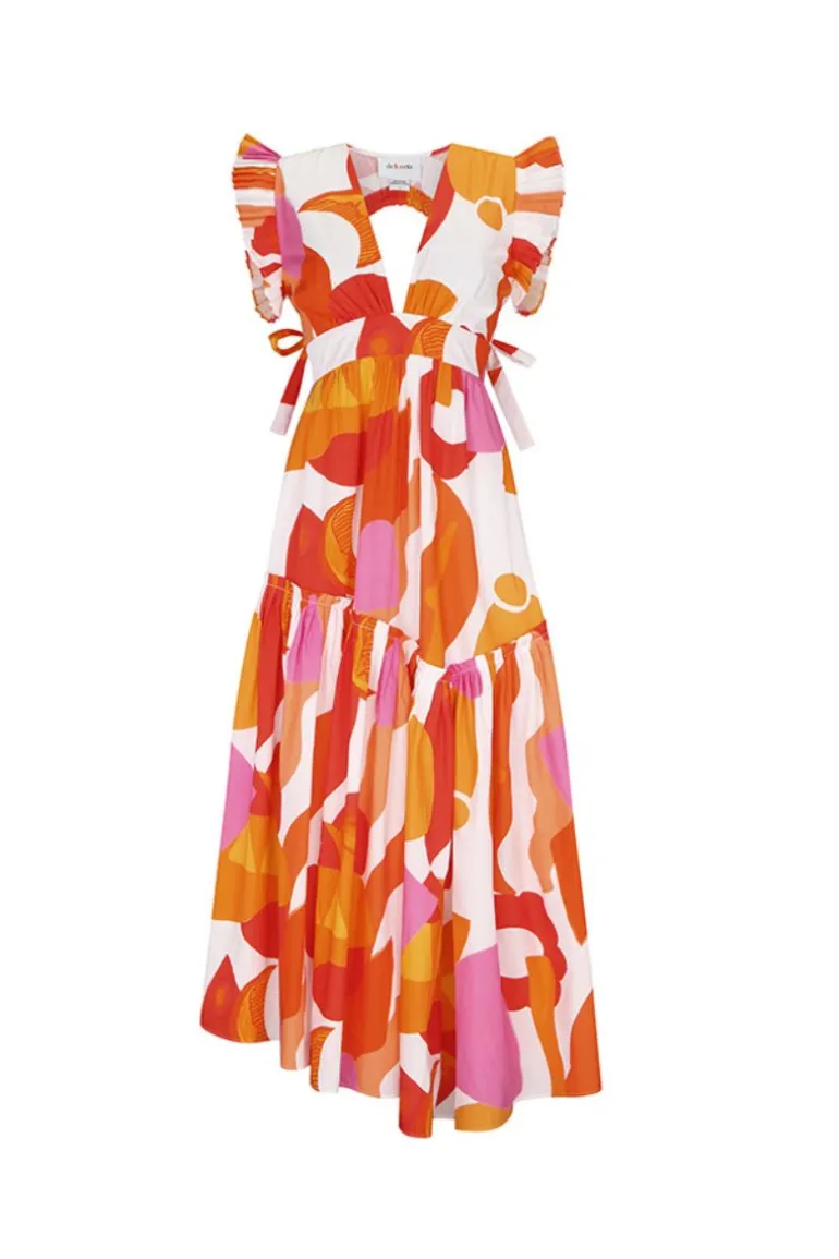 Dresses<CULT MIA TOTORA MIDI DRESS IN PRINT Marea Roja