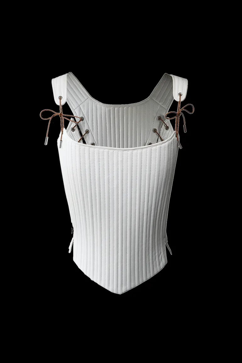 Tops<CULT MIA TUDOR CORSET IN SNOW Pure White