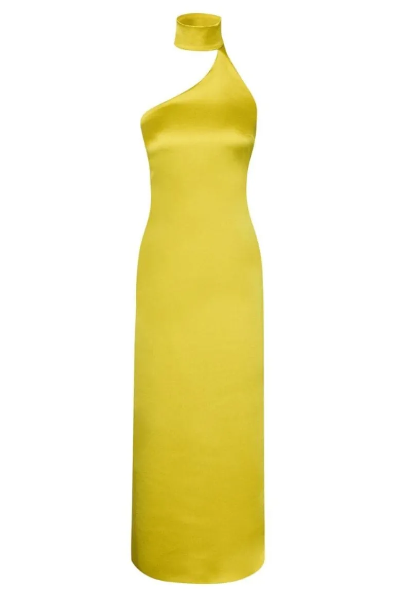 Dresses | Midi Dresses<CULT MIA TULIA ELECTRIC CREPE DRESS Lime