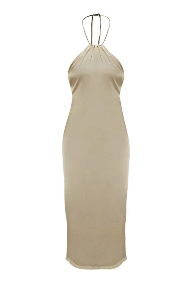 Dresses | Midi Dresses<CULT MIA TULIP HALTER MIDI DRESS Off White