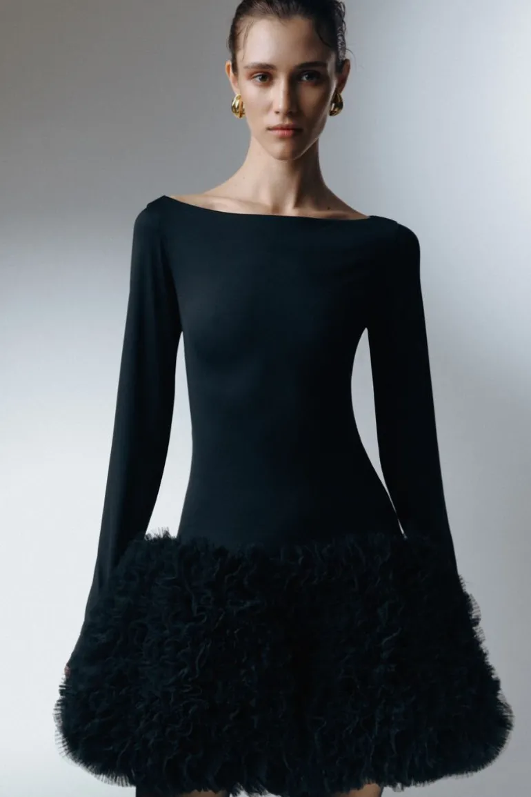 Dresses | Mini Dresses<CULT MIA TULLIA MINI DRESS IN BLACK Midnight Black