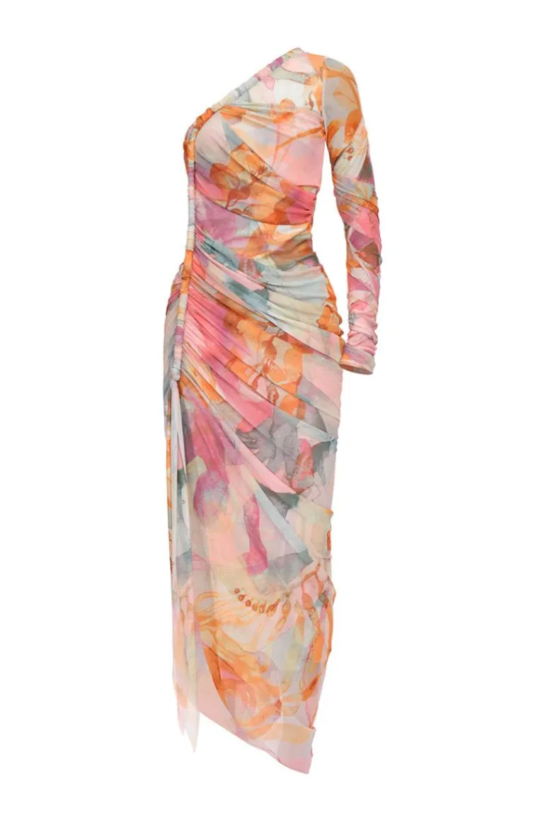 Dresses<CULT MIA TURI MESH ZULI PRINT MULTICOLOR DRESS