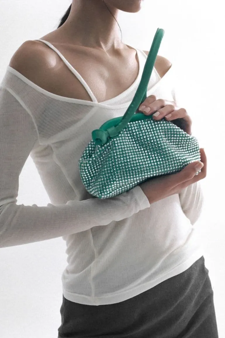Top Handle Bags<CULT MIA DIAMOND MINI MONEY POUCH Turquoise