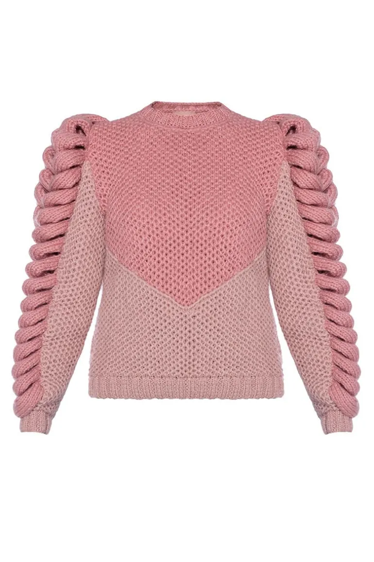 Knitwear<CULT MIA TURTLENECK PINK SWEATER Cherry Pink, Dusty Rose