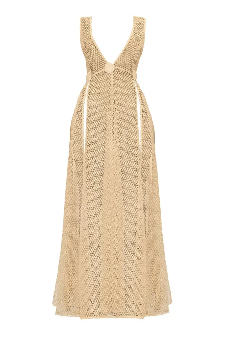 Dresses<CULT MIA UYI BUTTER CROCHET MAXI DRESS