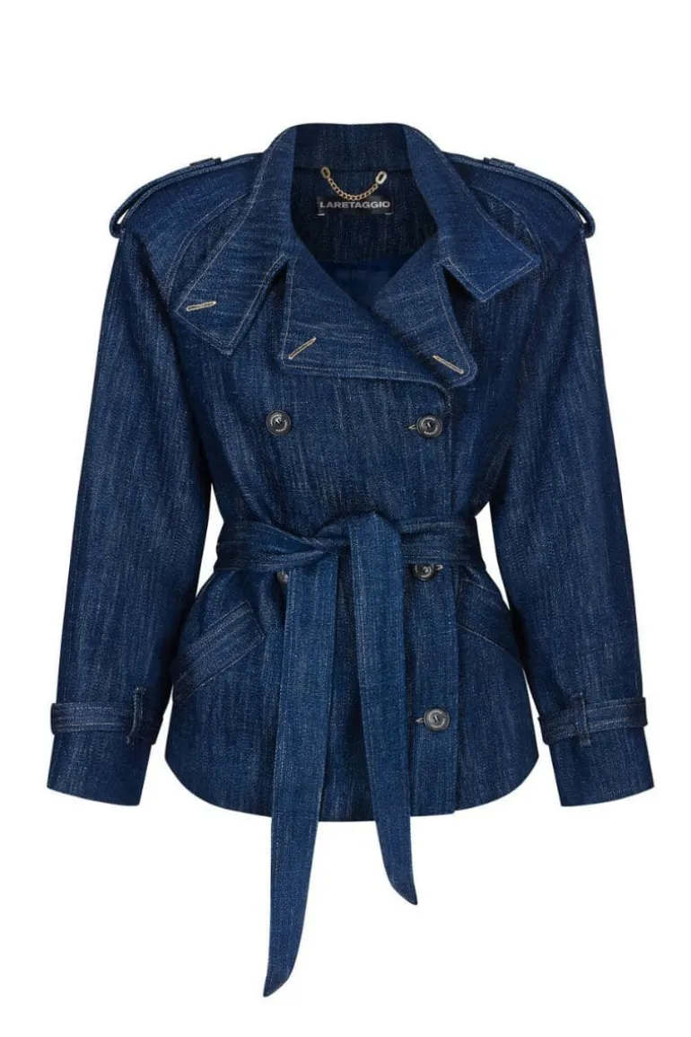 Coats<CULT MIA VACCARA DENIM COAT Blue