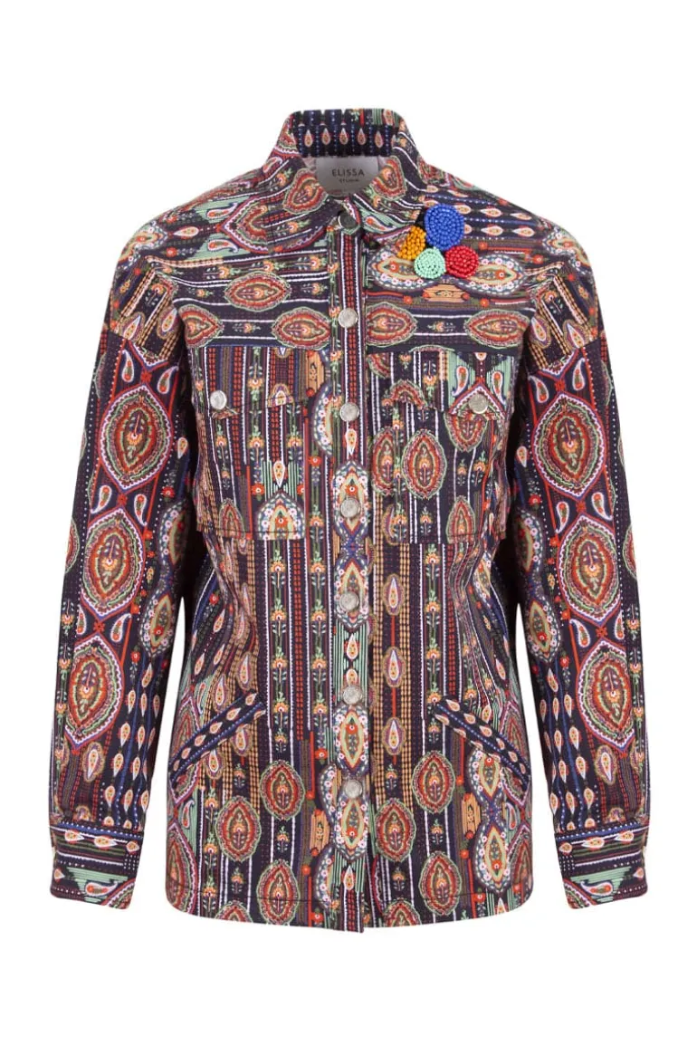 Tops<CULT MIA VANESSA ETHNIC LONG SLEEVE SHIRT Patterned