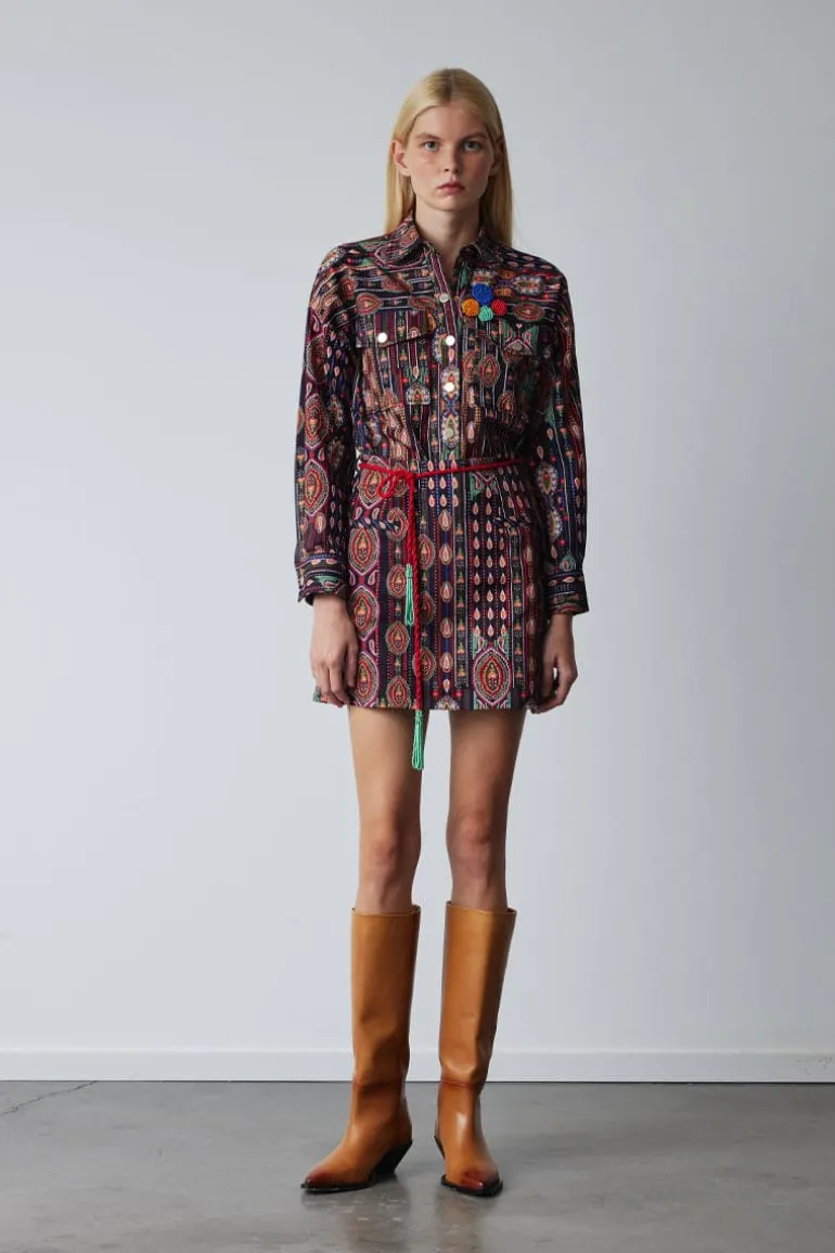 Tops<CULT MIA VANESSA ETHNIC LONG SLEEVE SHIRT Patterned