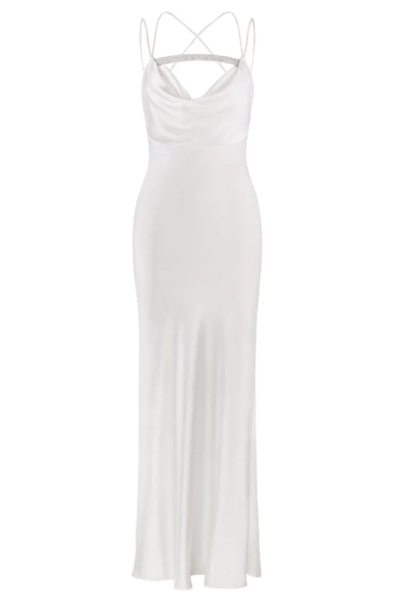 Dresses | Midi Dresses<CULT MIA VENUS COWL NECK DRESS White