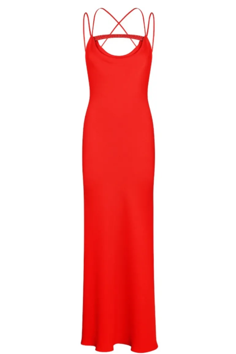 Dresses | Midi Dresses<CULT MIA VENUS COWN NECK DRESS Red
