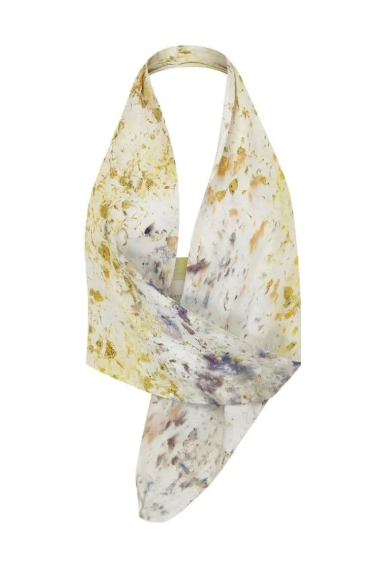 Tops<CULT MIA VERA ECO PRINT TOP Yellow/Lilac Tones