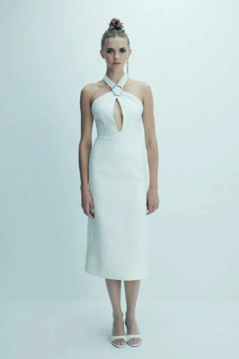 Dresses | Midi Dresses<CULT MIA VIANA CREPE MIDI DRESS Vanilla Ice