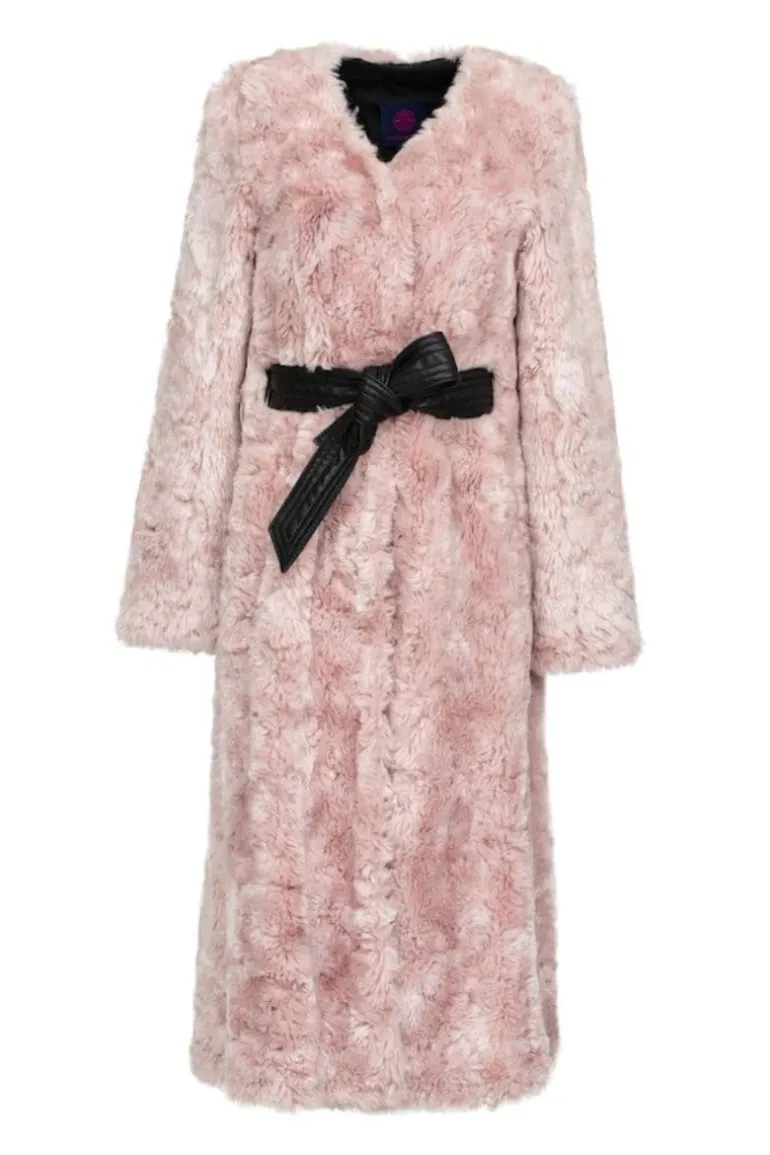 Coats<CULT MIA VICTOIRE FAUX FUR COAT Rose