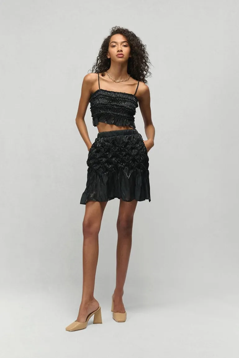 Skirts<CULT MIA VICTORIA SHIBORI MINI SKIRT Black