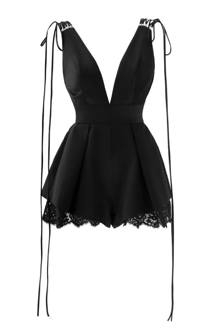 Jumpsuits<CULT MIA VICTORY V-NECK JUMPSUIT Black