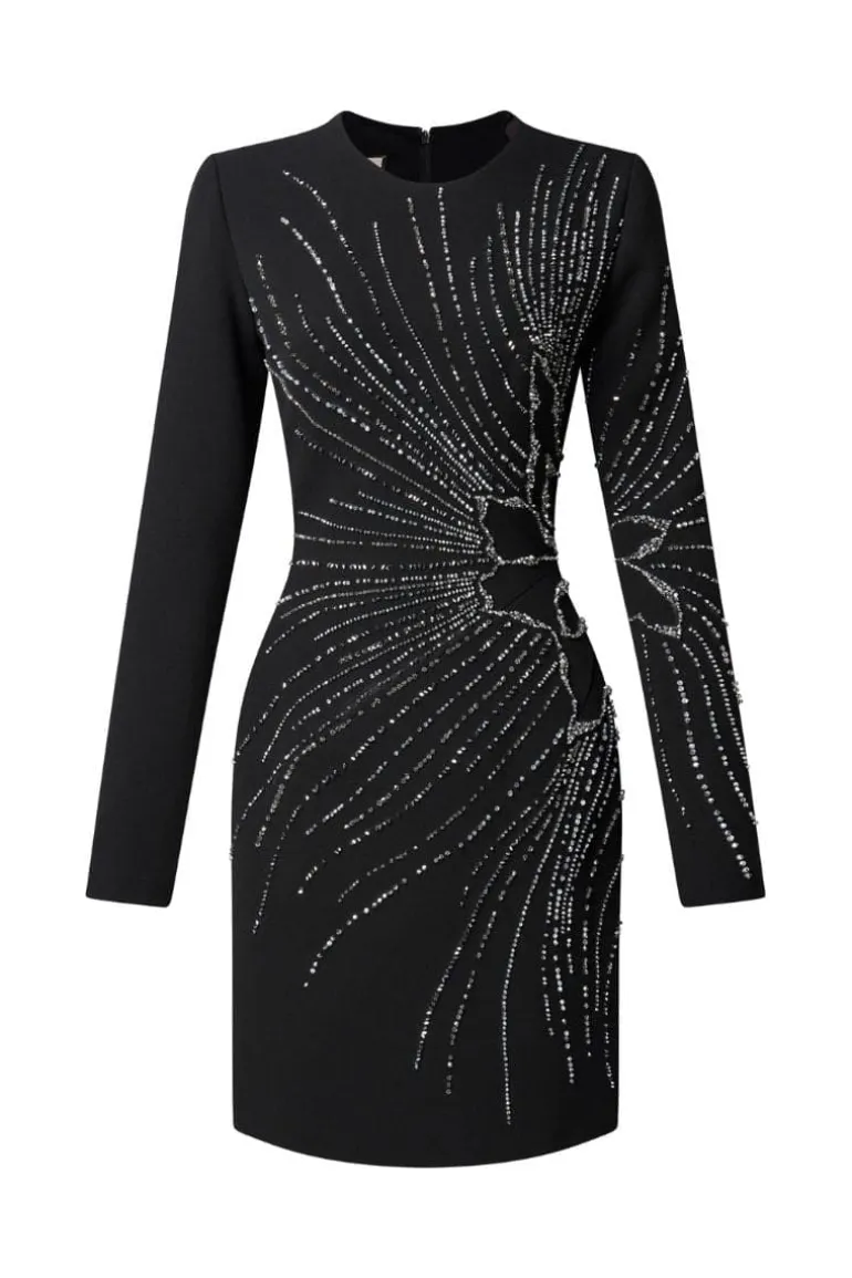 Dresses | Mini Dresses<CULT MIA VINCENT EMBELLISHED SHIFT MINI DRESS Black