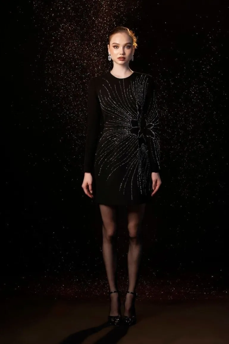 Dresses | Mini Dresses<CULT MIA VINCENT EMBELLISHED SHIFT MINI DRESS Black