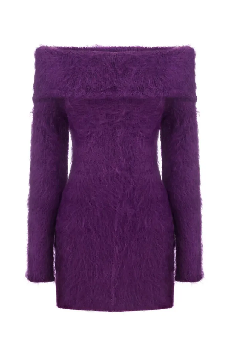 Dresses | Mini Dresses<CULT MIA FUR MINI DRESS Violet