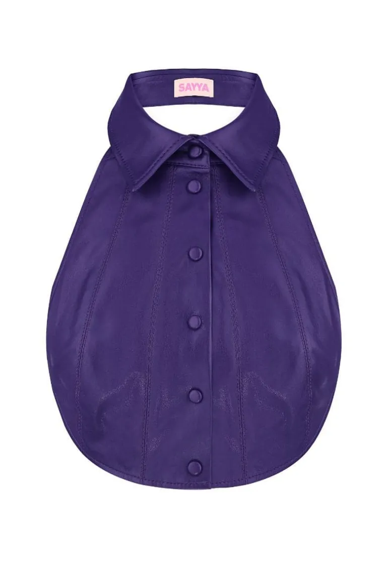 Tops<CULT MIA POLO CROP TOP Violet