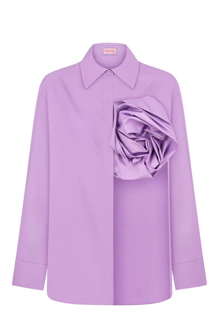 Tops<CULT MIA SHIRT WITH FLOWER Violet
