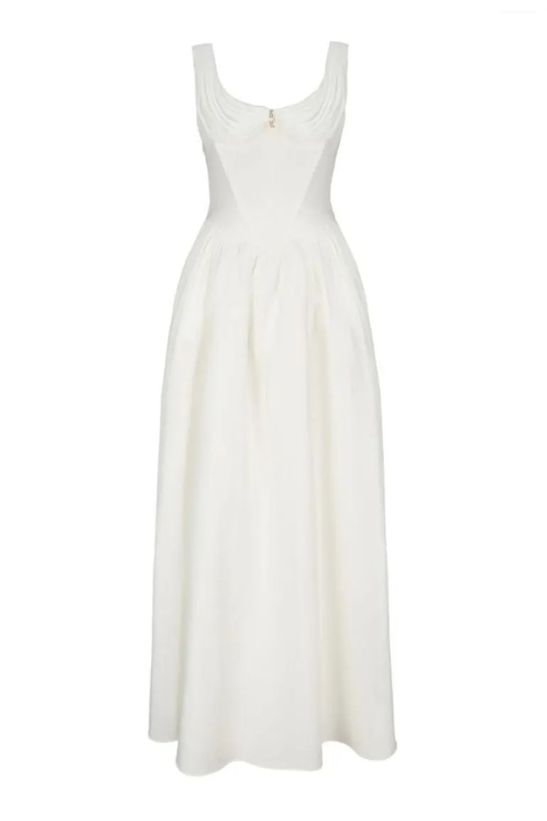 Dresses | Midi Dresses<CULT MIA VIVIAN LINEN MIDI DRESS White